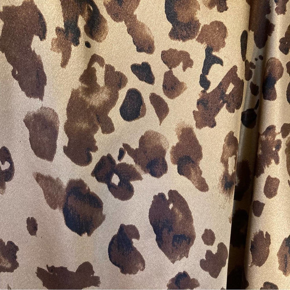 L’agence SILK BIAS ANIMAL PRINT MIDI SKIRT- BROWN- SIZE XS- NWT - Picture 3 of 5